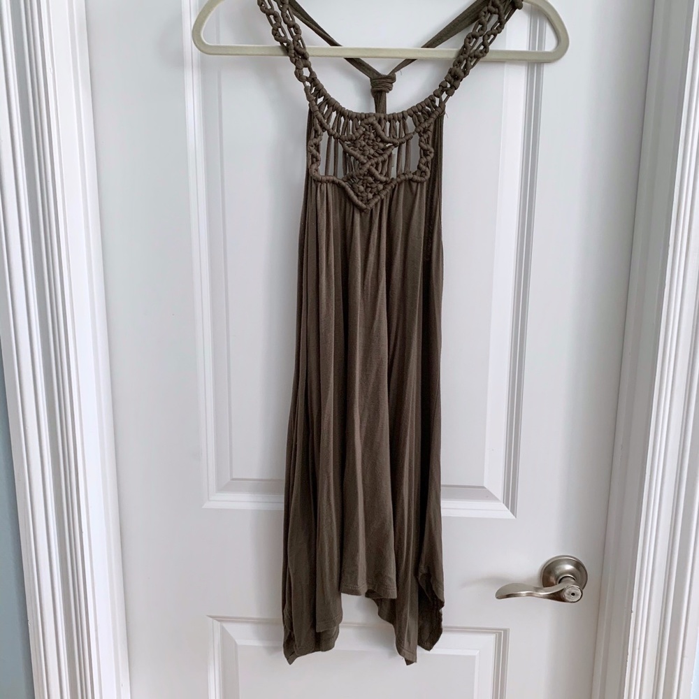 Ya Los Angeles Dark Green Tunic Top Dress M